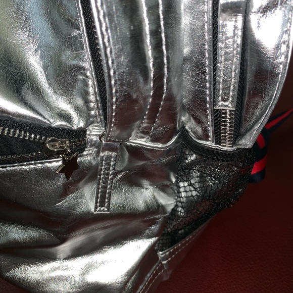Metallic Silver Backpack - Picture 6 of 8